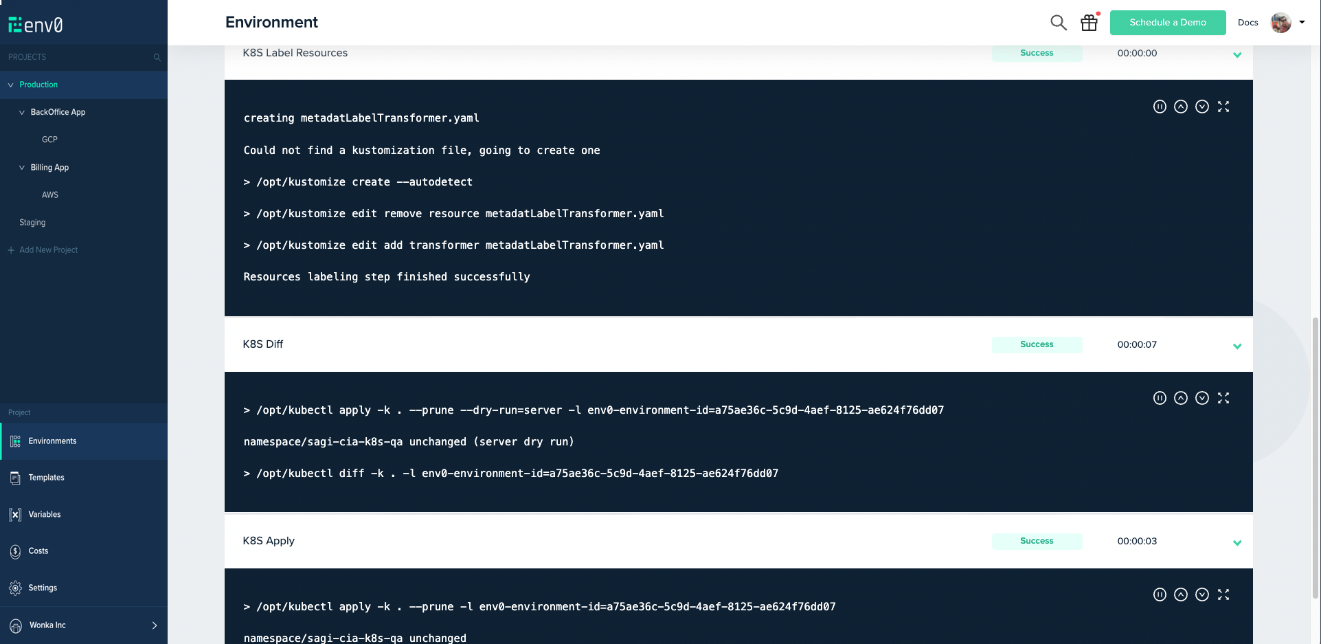 Interface screenshot showing configuration options