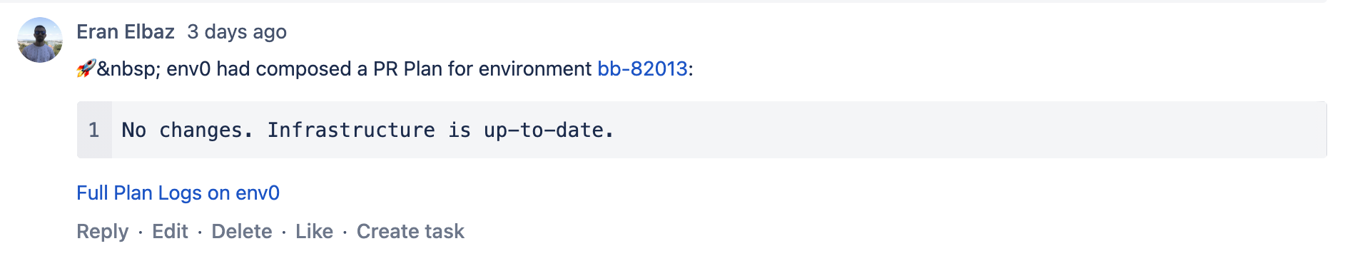 Bitbucket PR plan finished successfully