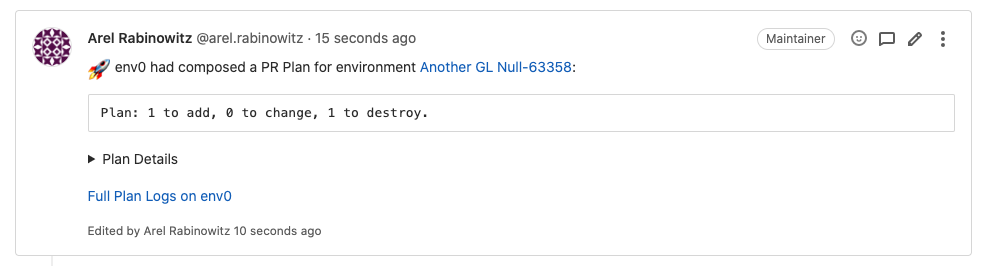 GitLab PR plan finished successfully
