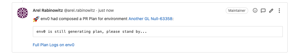 GitLab PR plan started