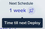 Scheduled environment countdown display