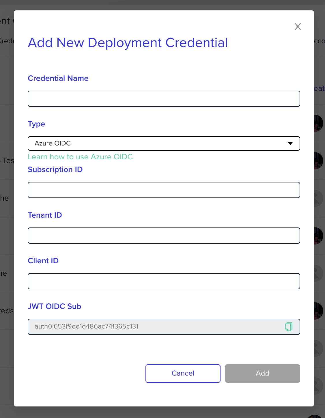 Interface screenshot showing configuration options