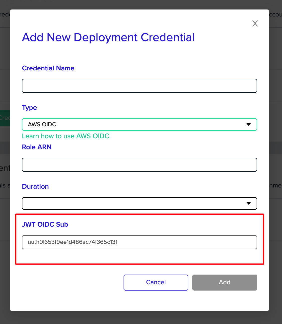Interface screenshot showing configuration options