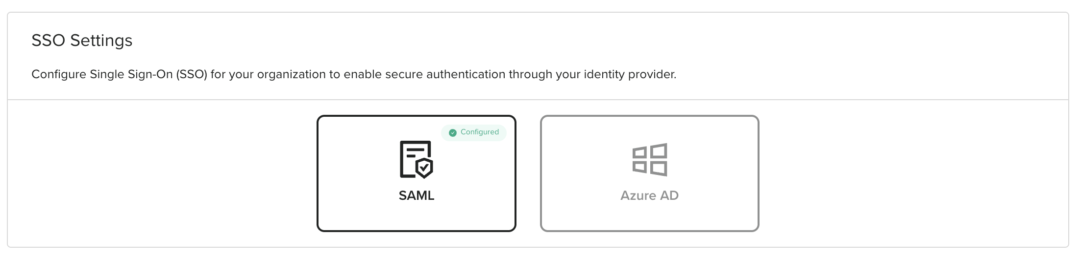 SSO connection configuration interface showing existing connection that can be edited