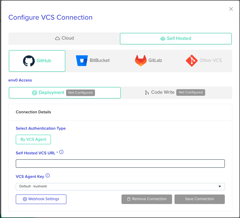 Interface screenshot showing configuration options