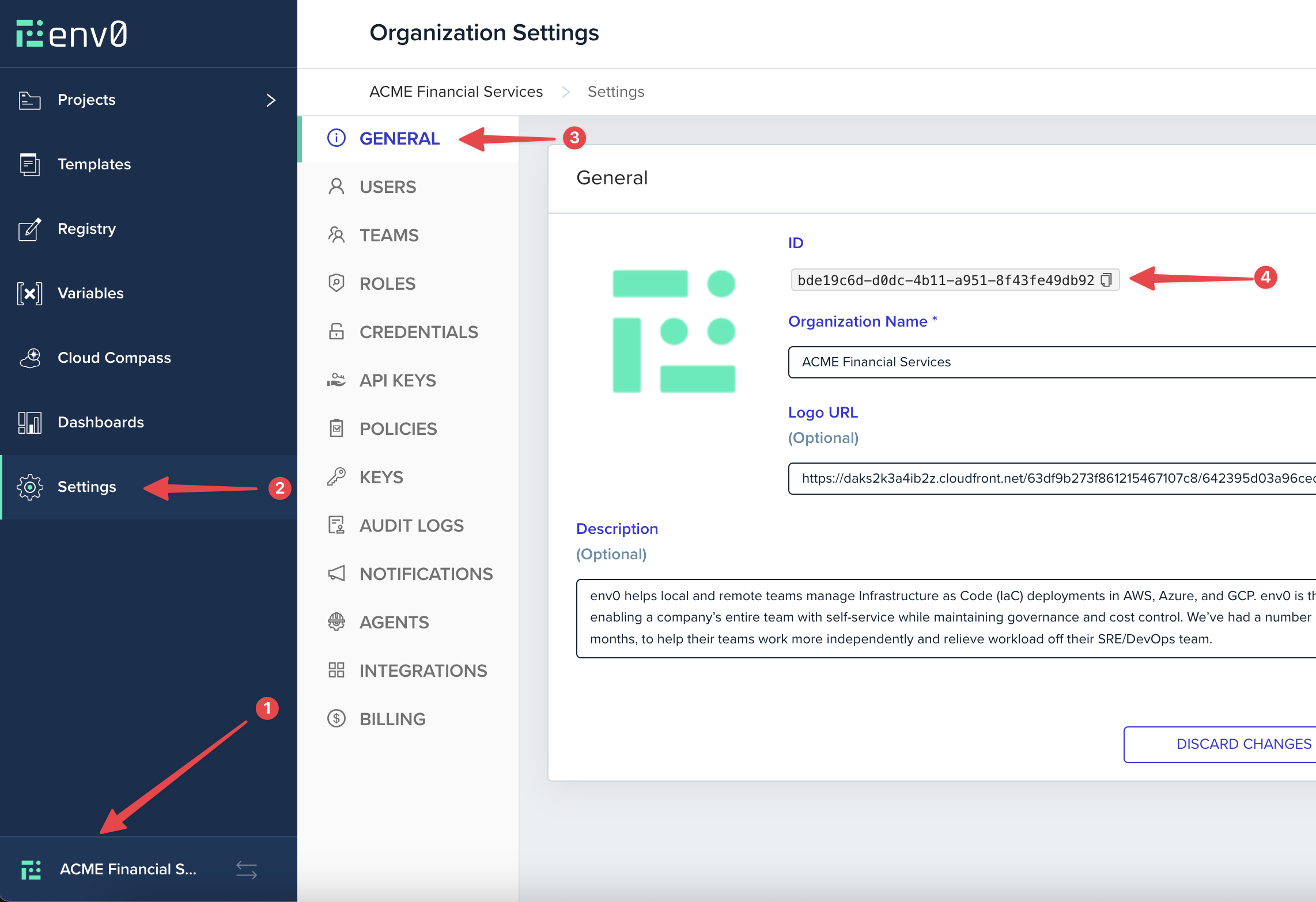 Interface screenshot showing configuration options