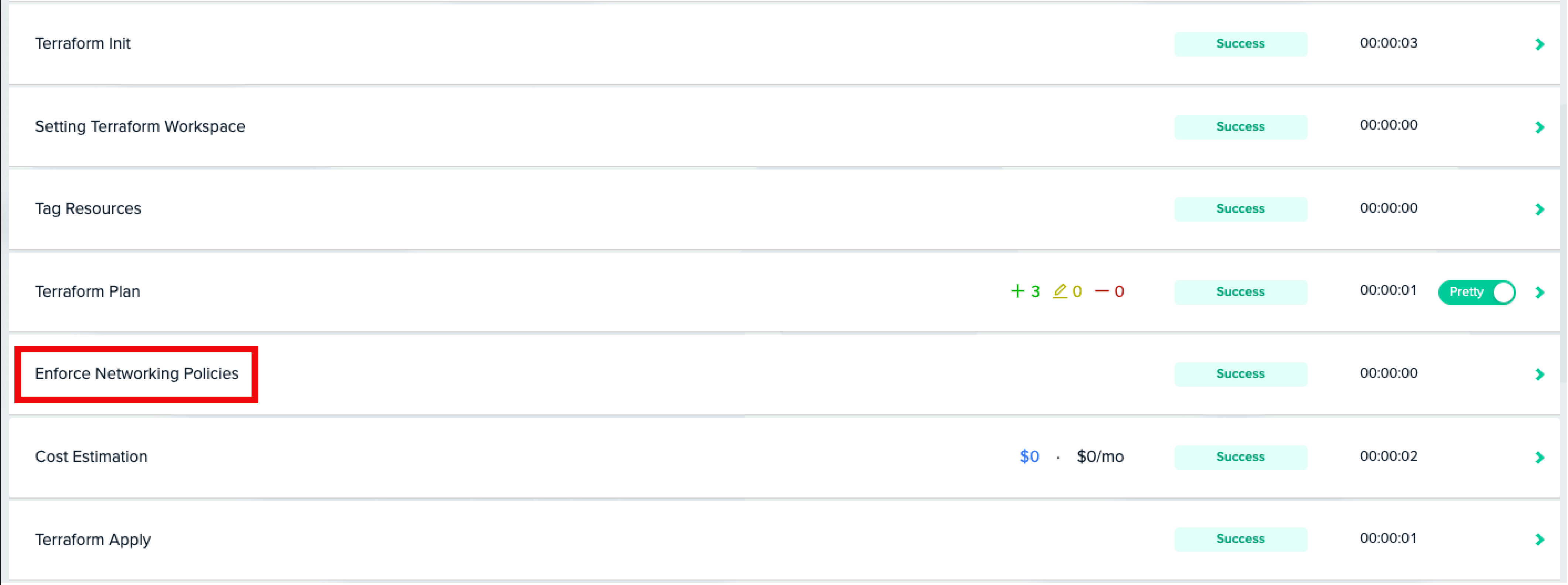 A new Enforce Networking Policies custom deployment step
