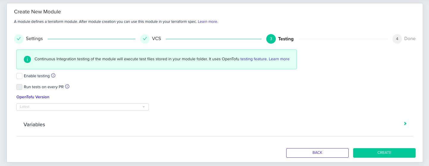 Interface screenshot showing configuration options