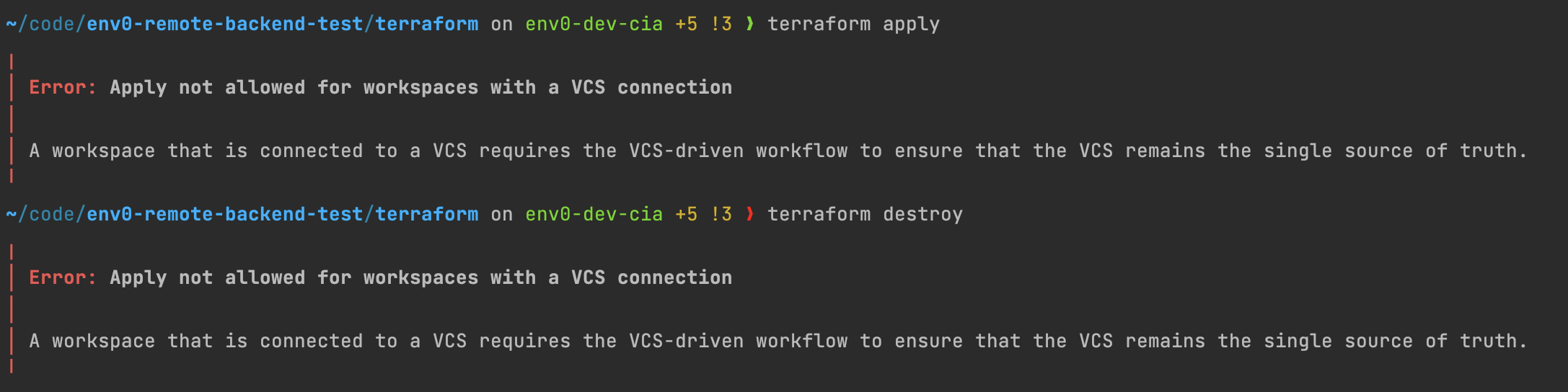 Running Remote Plan - env zero docs
