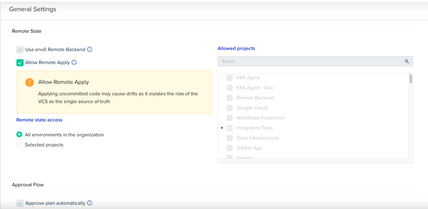 Running Remote Apply - env zero docs