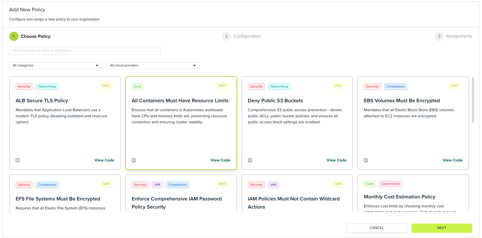 Approval policy configuration interface showing policy setup and validation options