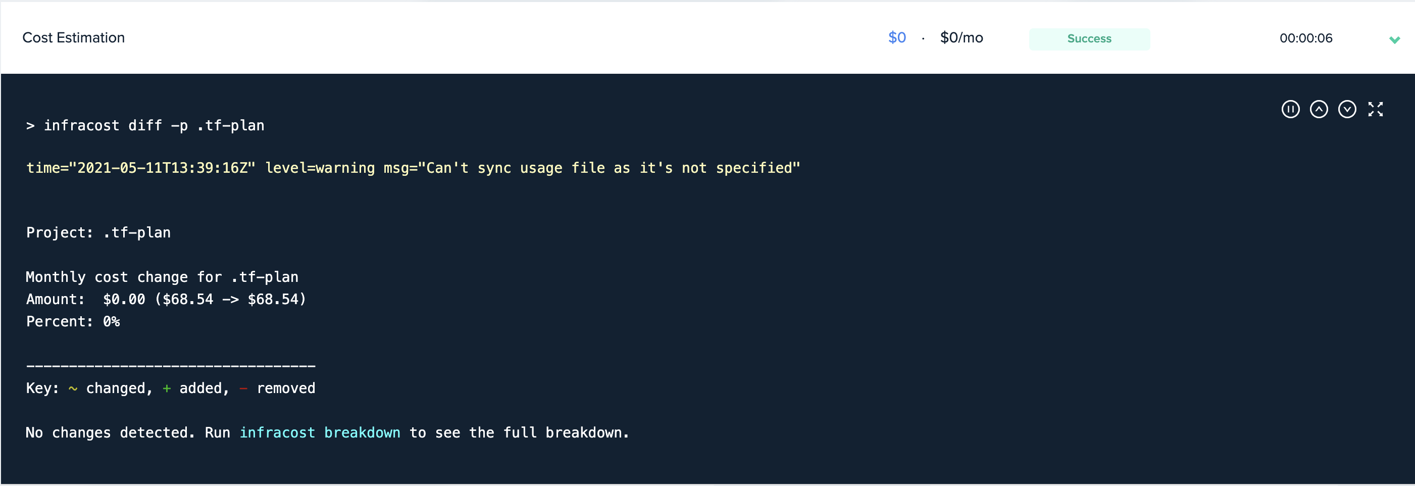 Estimate Costs - env zero docs