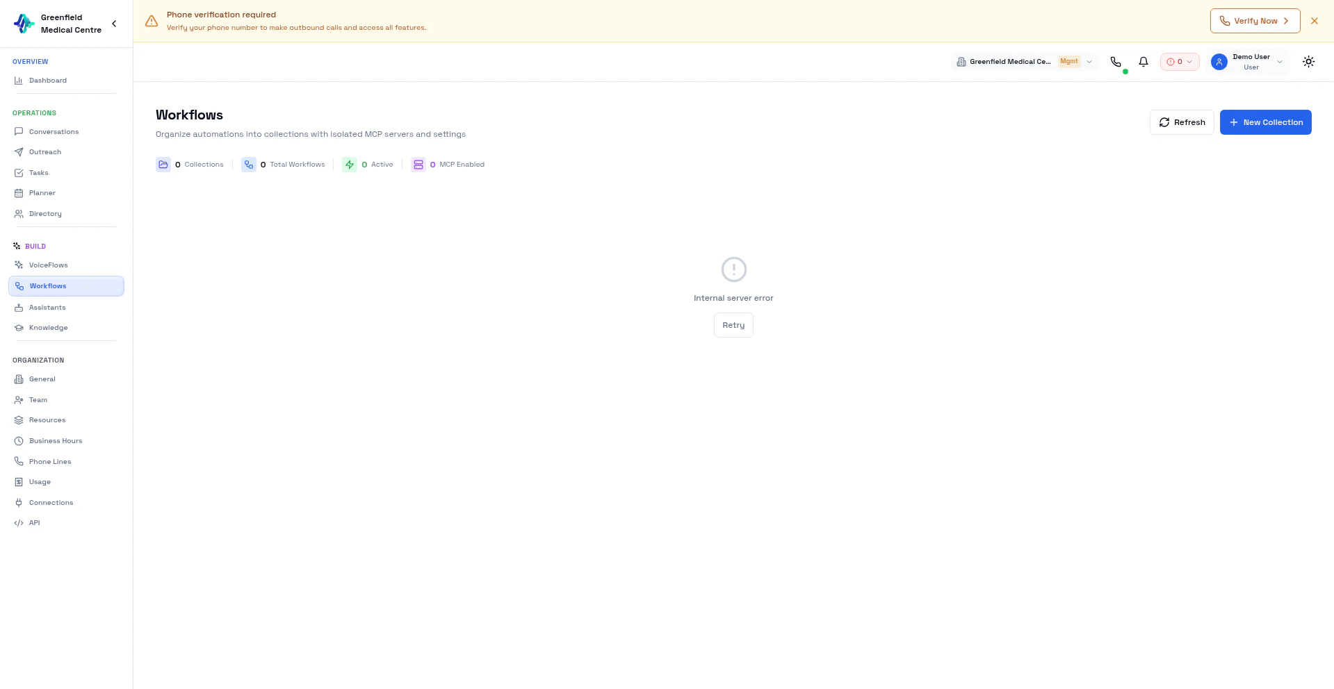 Workflows page showing Activepieces automation collections