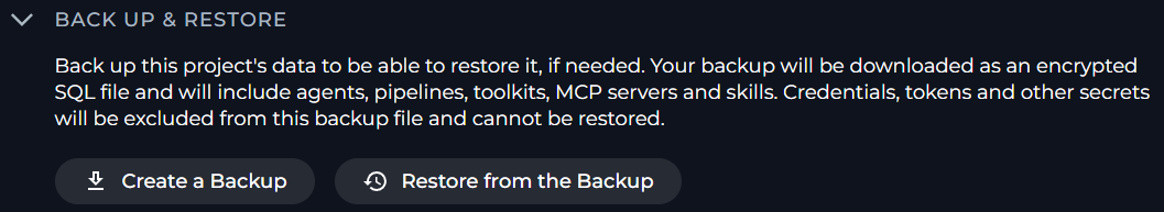 Back Up and Restore settings