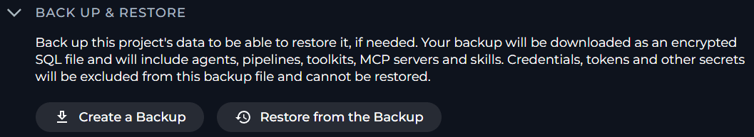 Back Up and Restore settings