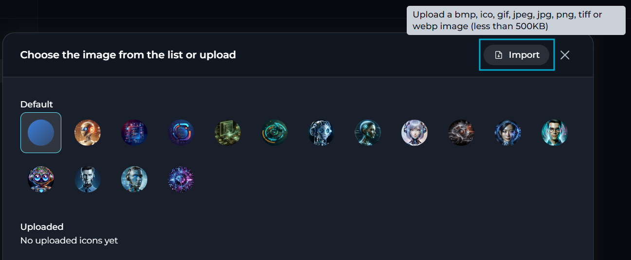 Change project icon