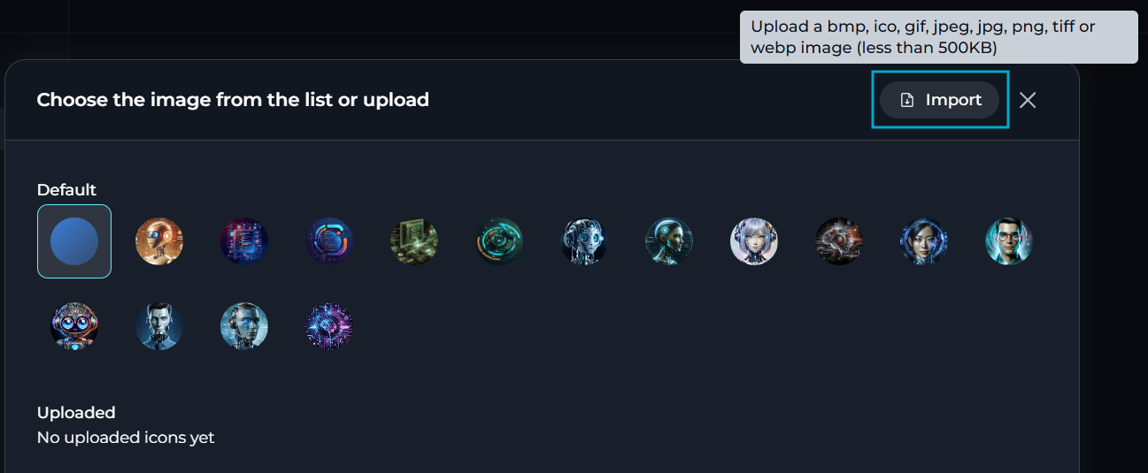 Change project icon