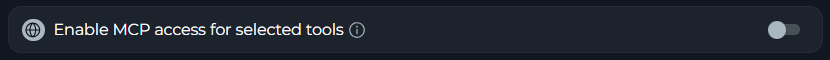 Enable MCP.