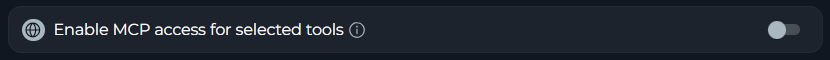 Enable MCP.
