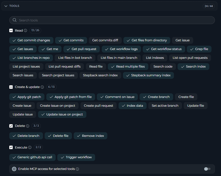 Tool Groups