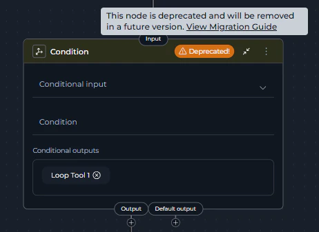 Deprecated Condition Node