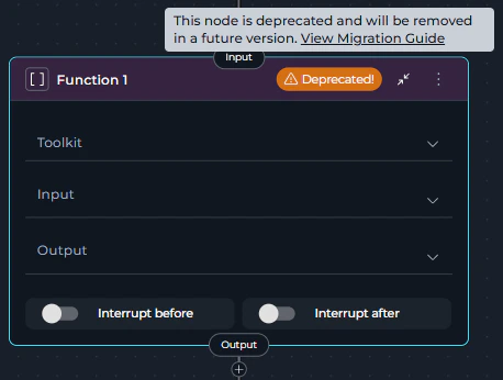 Deprecated Function Node