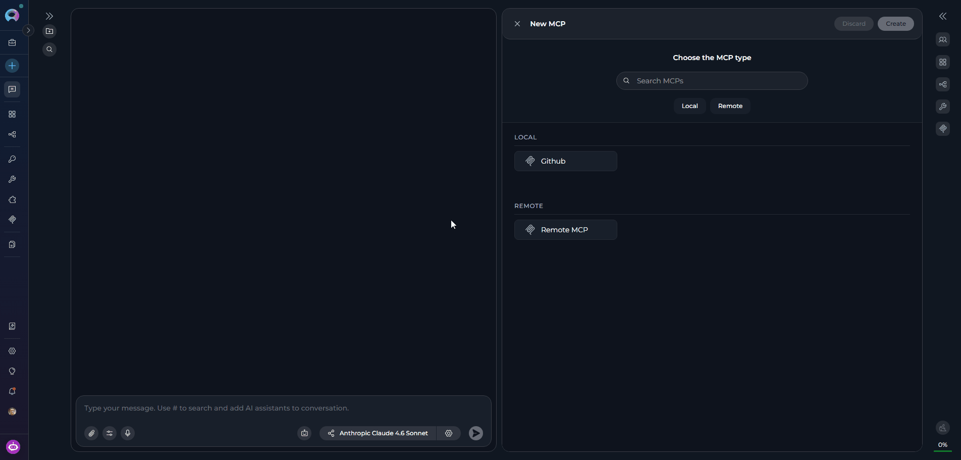 Canvas MCP Type Selection
