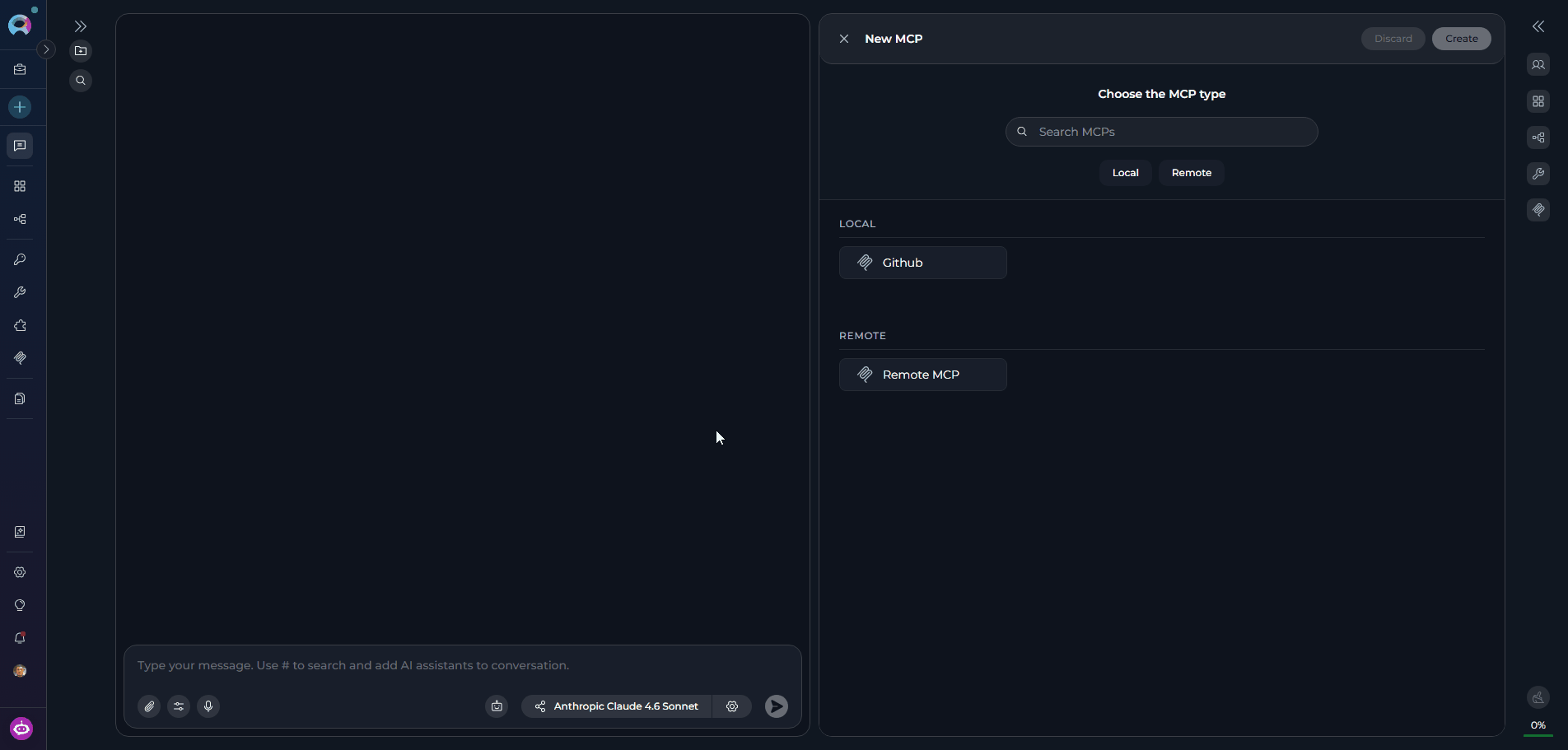 Canvas MCP Type Selection