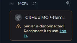 Disconnected MCP Warning