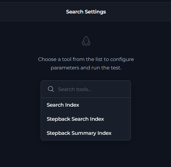 Select Search Tool