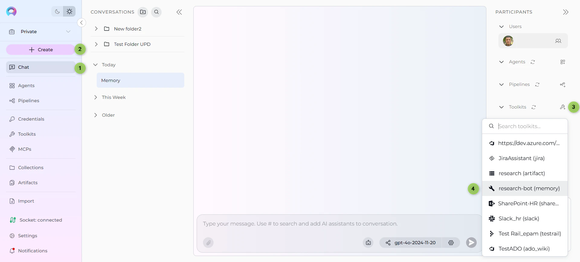 Memory Chat Configuration