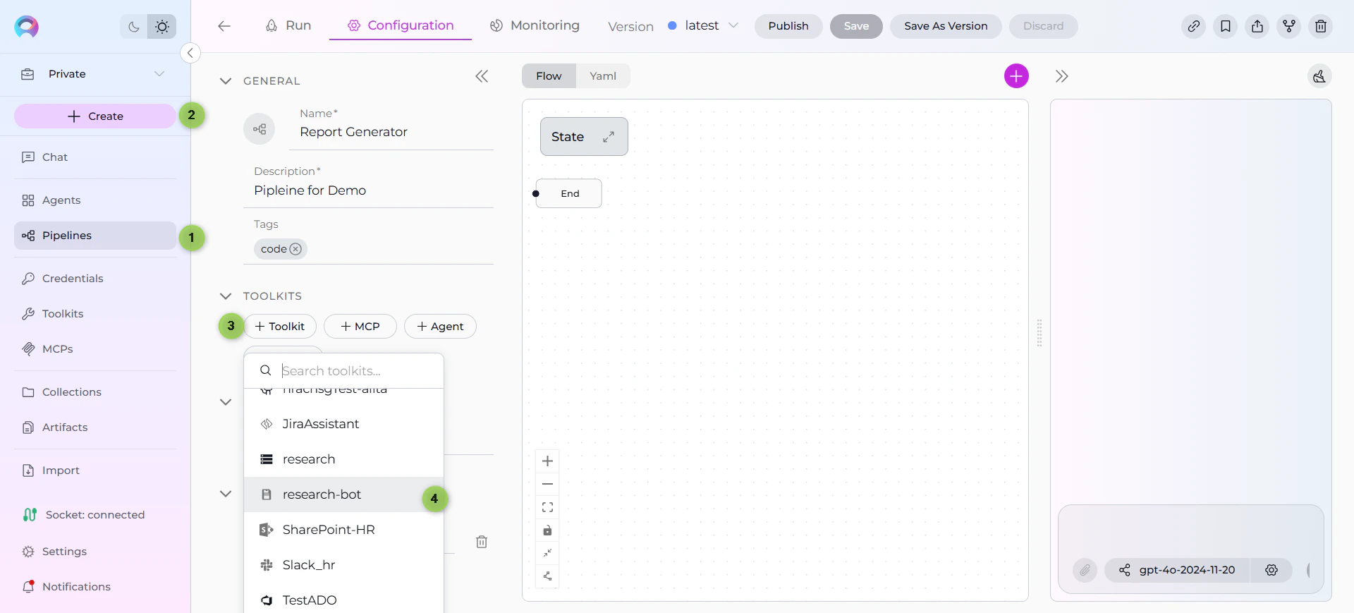 Memory Pipeline Configuration