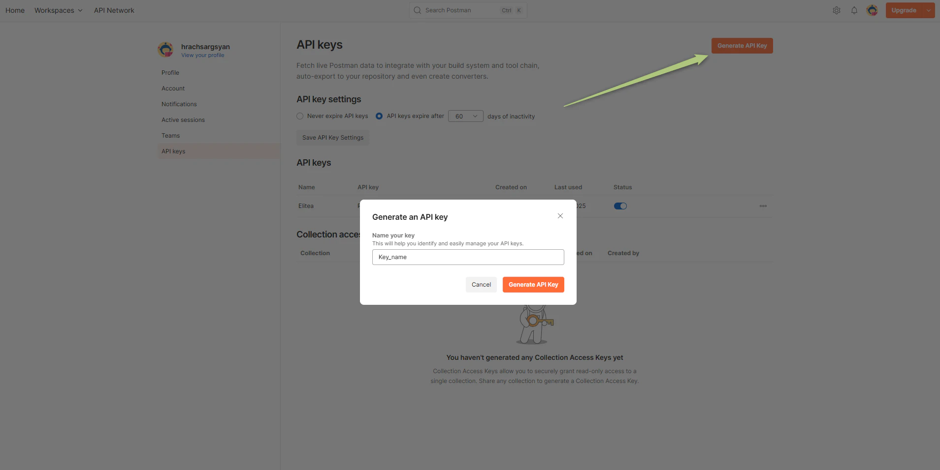 Postman-Generate_API_Key