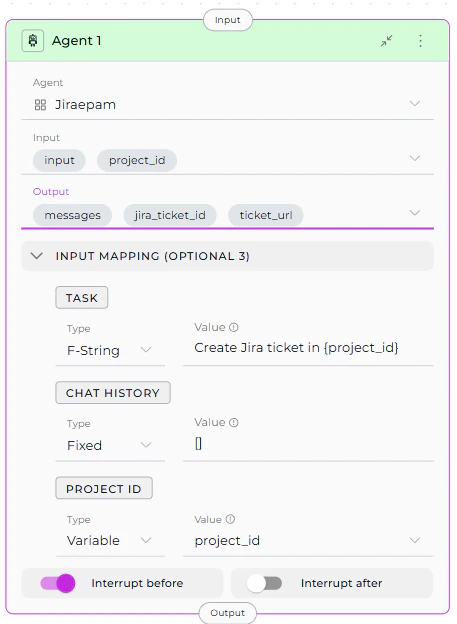 Agent Node Interface