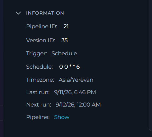 Schedule Information