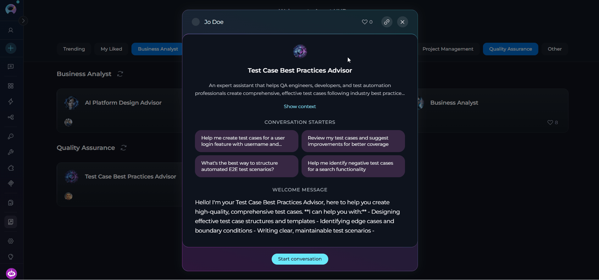 Agent Detail Modal