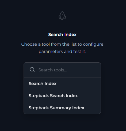 Search Tool Selection