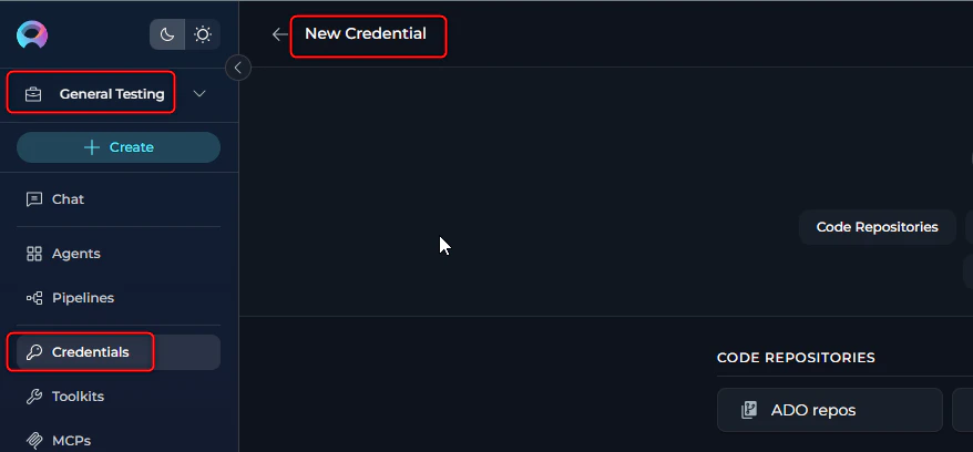 Project Credentials Creation