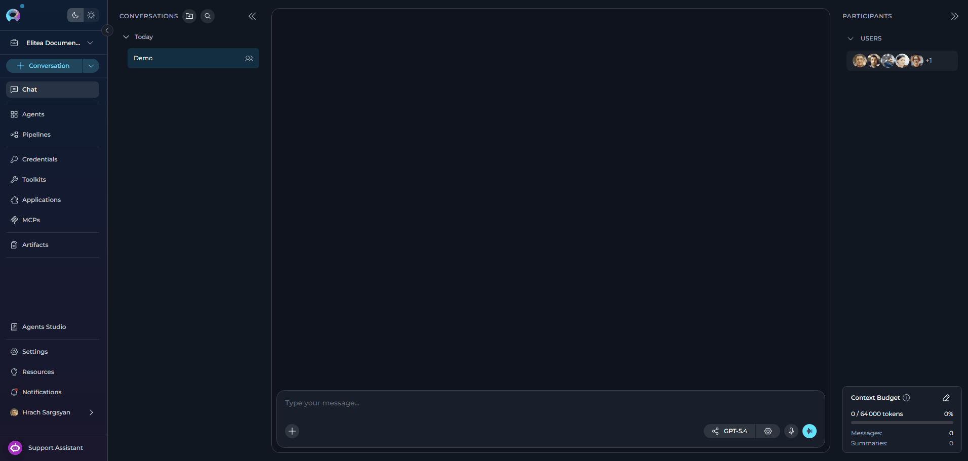 Add users panel