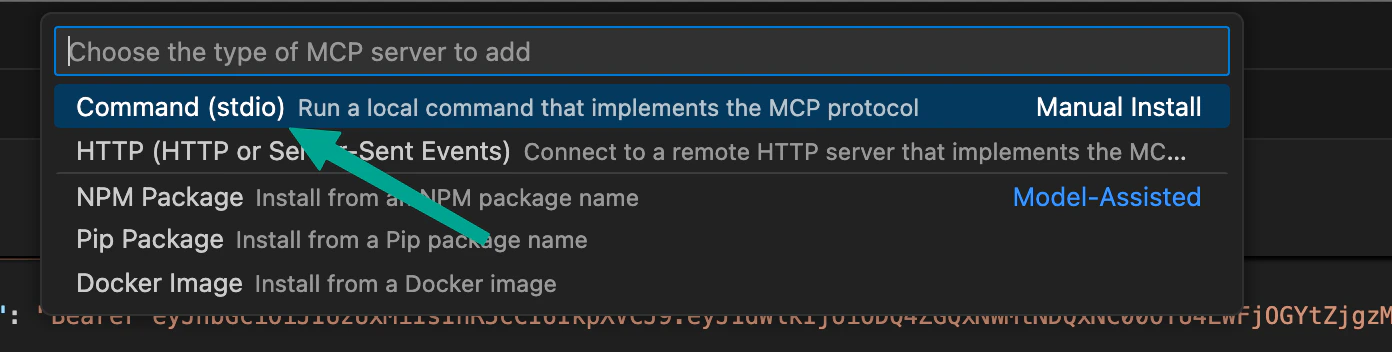 Select Command stdio
