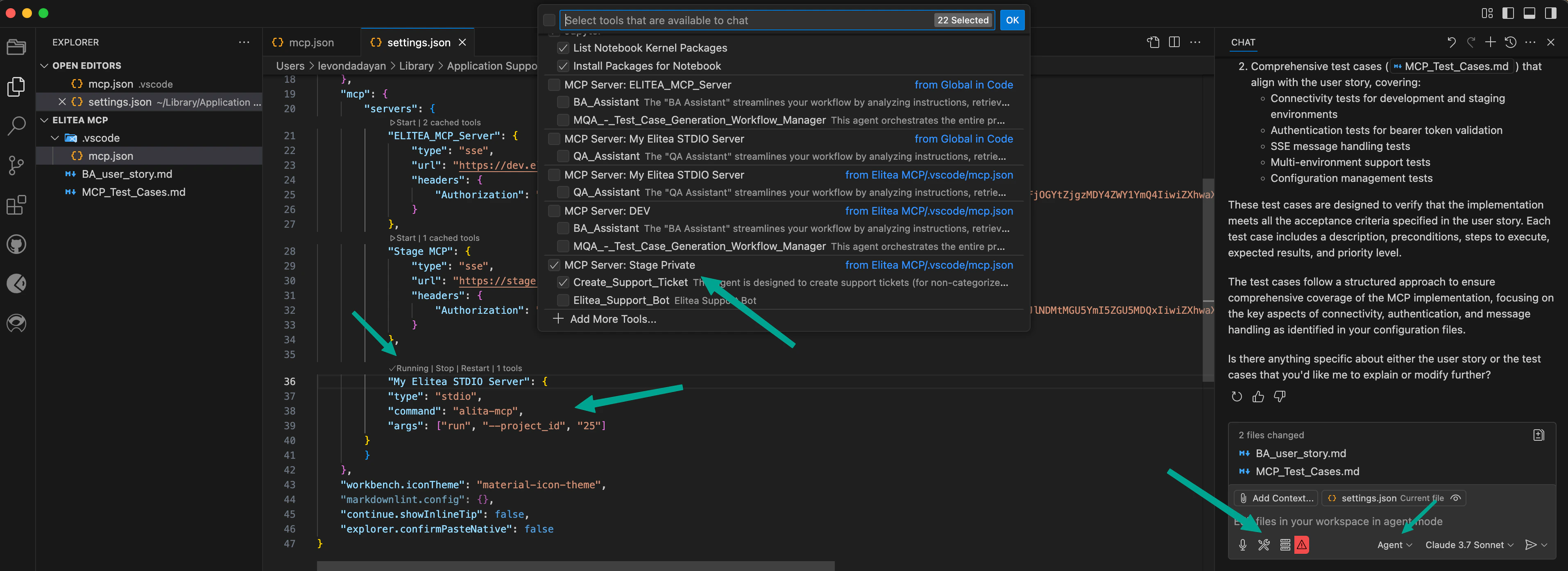 Start Server settings.json
