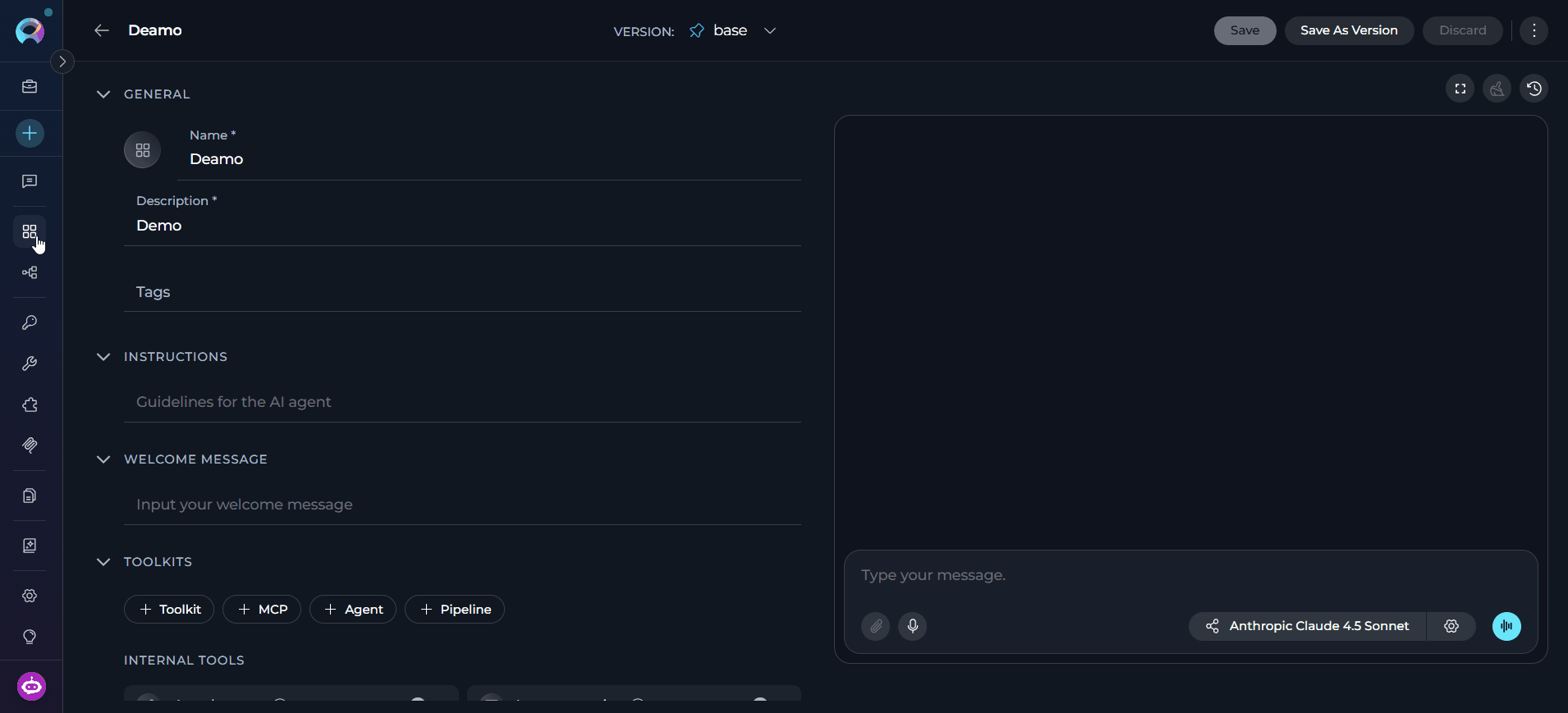 Add Inventory Search Toolkit to Agent
