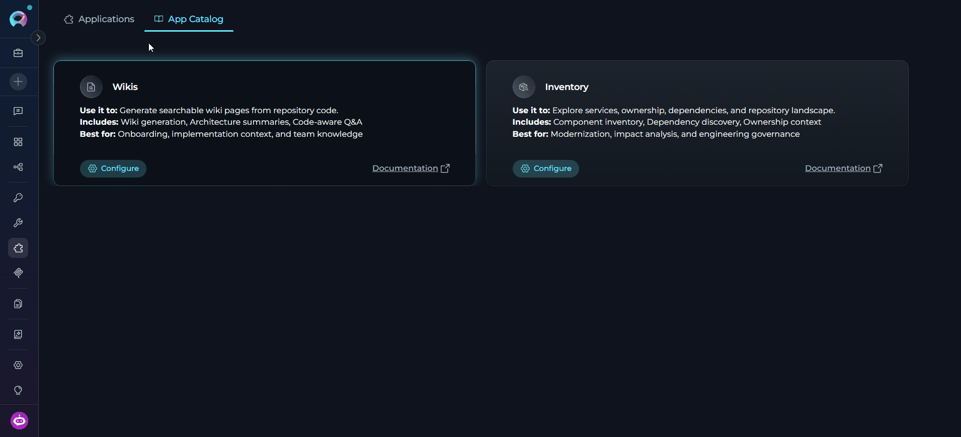 Applications Tab