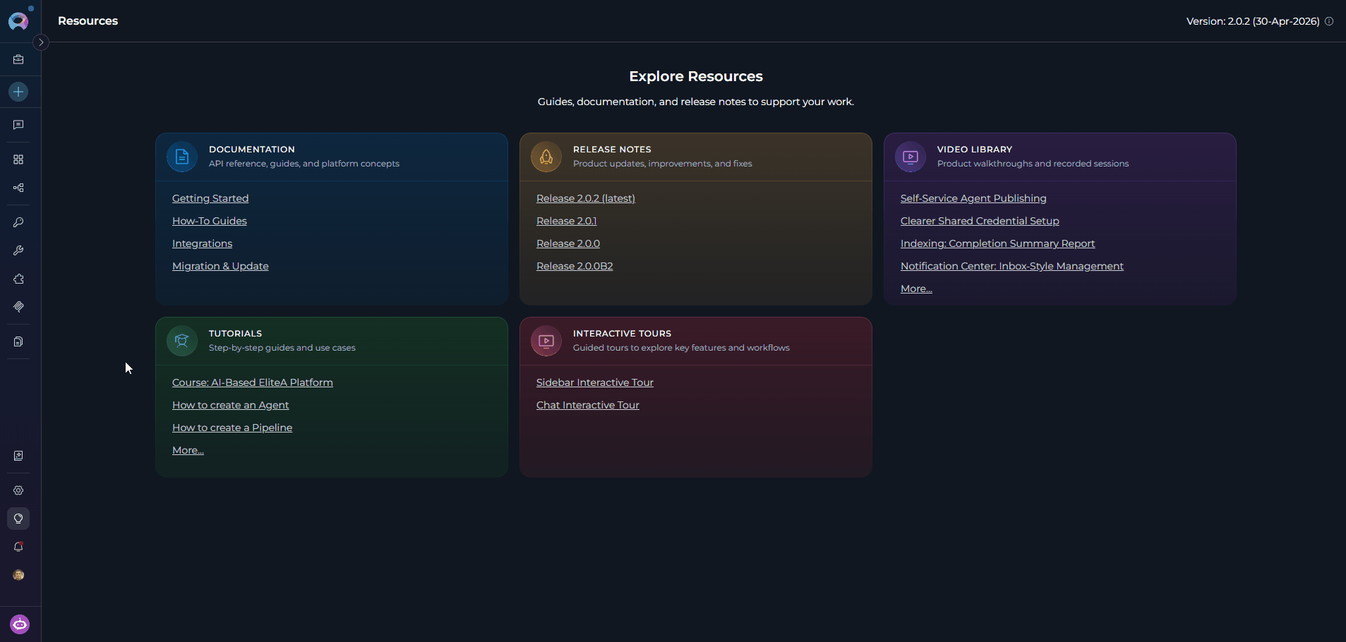 Inventory Application Navigation