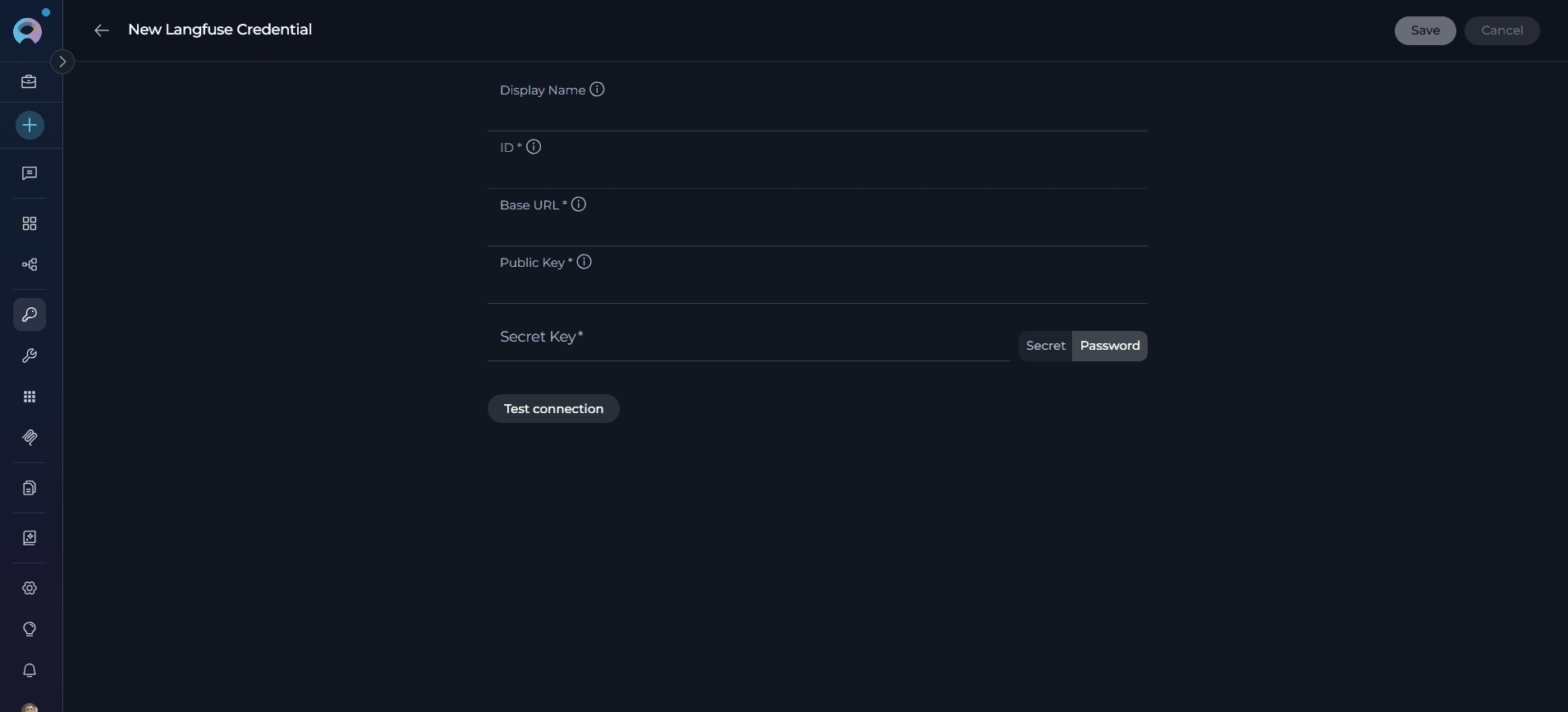 Langfuse Credential Setup