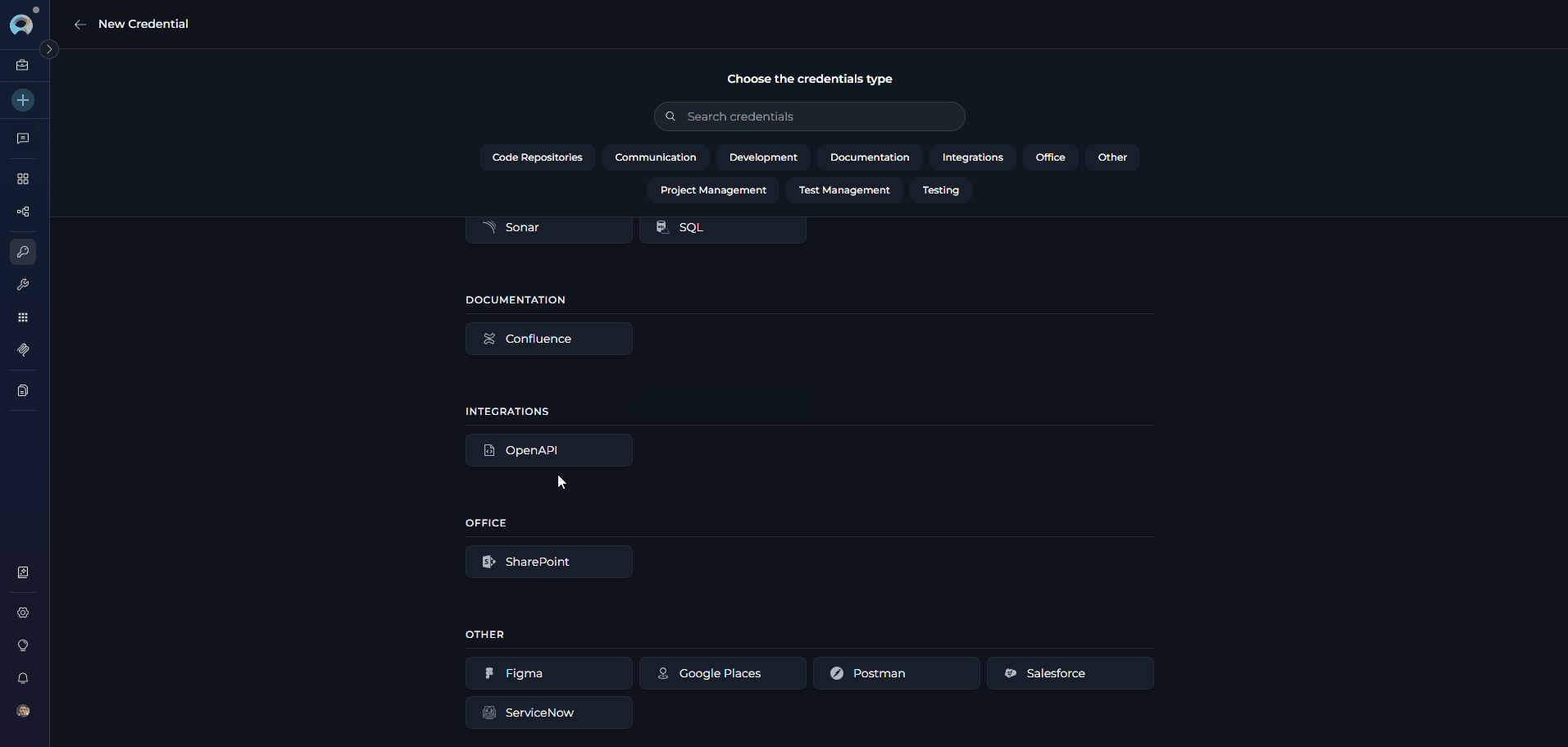 OpenAPI Credential Setup