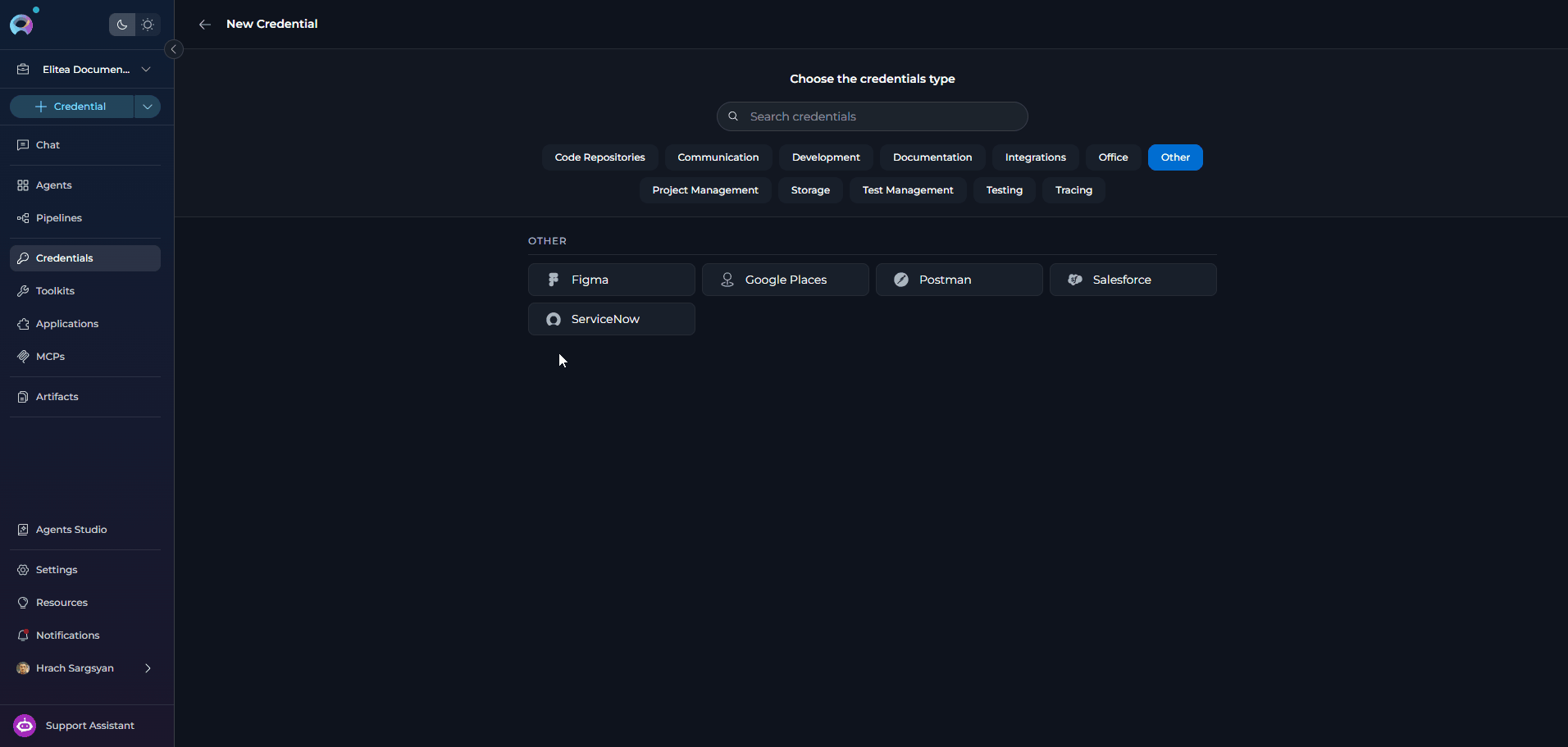 ServiceNow Credential Setup