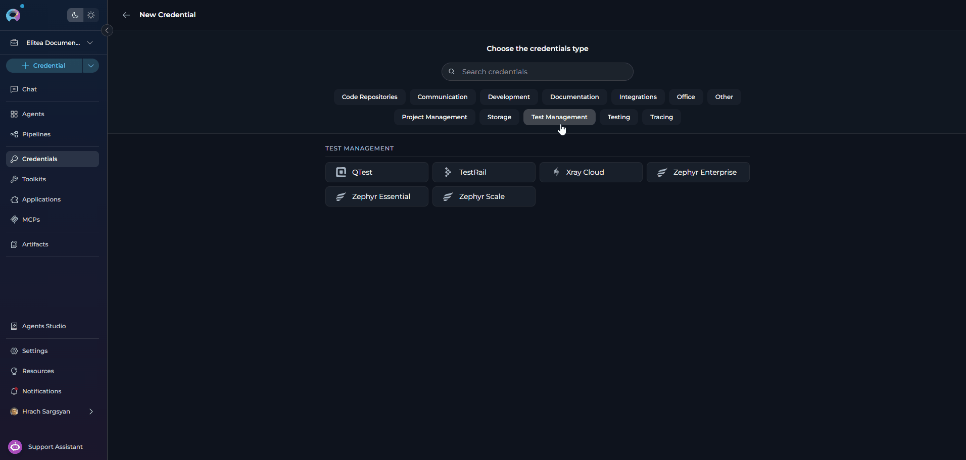 Zephyr Scale Credential Setup