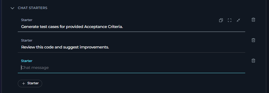 Agents chat starter