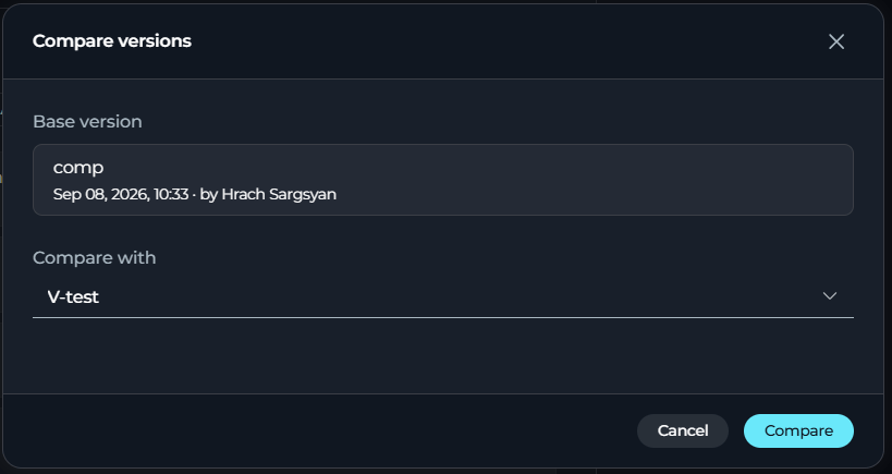 Compare Versions Select